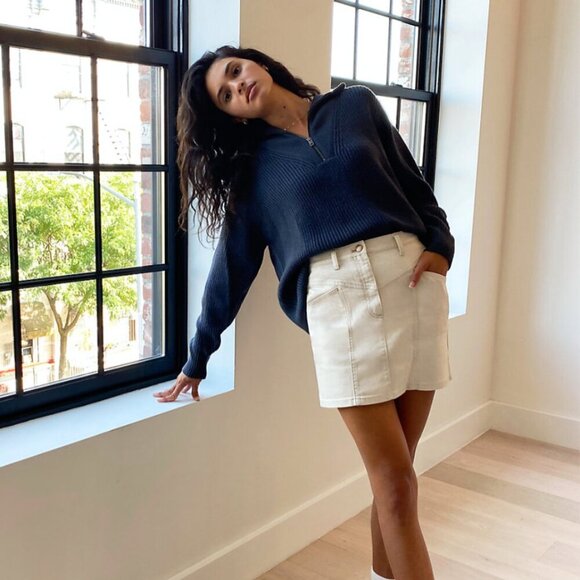 Aritzia Sweaters - Aritzia Wilfred Free Caton Sweater- Merino Wool Half Zip Sweater- Size Medium